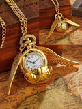 Golden Snitch Pocket Watch Necklace