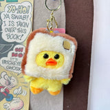 Bread Duck Plush Keychain