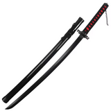 Bleach: Kurosaki Ichigo Zangetsu Square Tsuba Practice Katana Black (wooden)