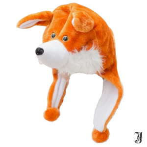 Plush Unisex Animal Cap: Fox