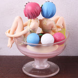 Re Zero Rem and Ram in a cup Action Figure